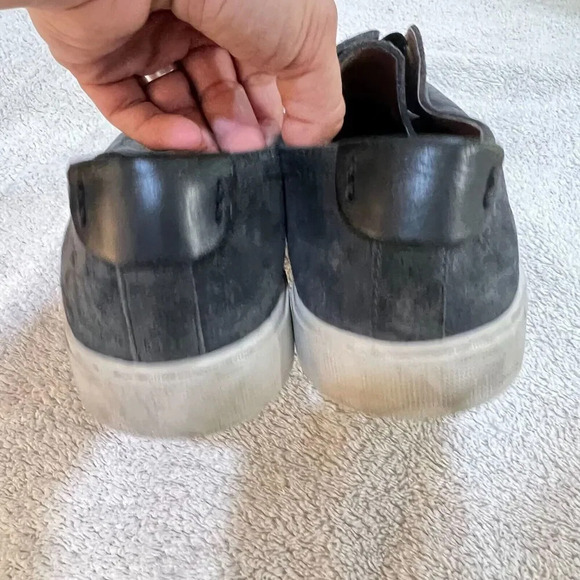 Frye 1863 Mens Gray Slip On Casual Shoes Lace 11 Suede Almond Toe Oxford Preppy main image 14